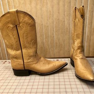 Ostrich leather boots size 8.5